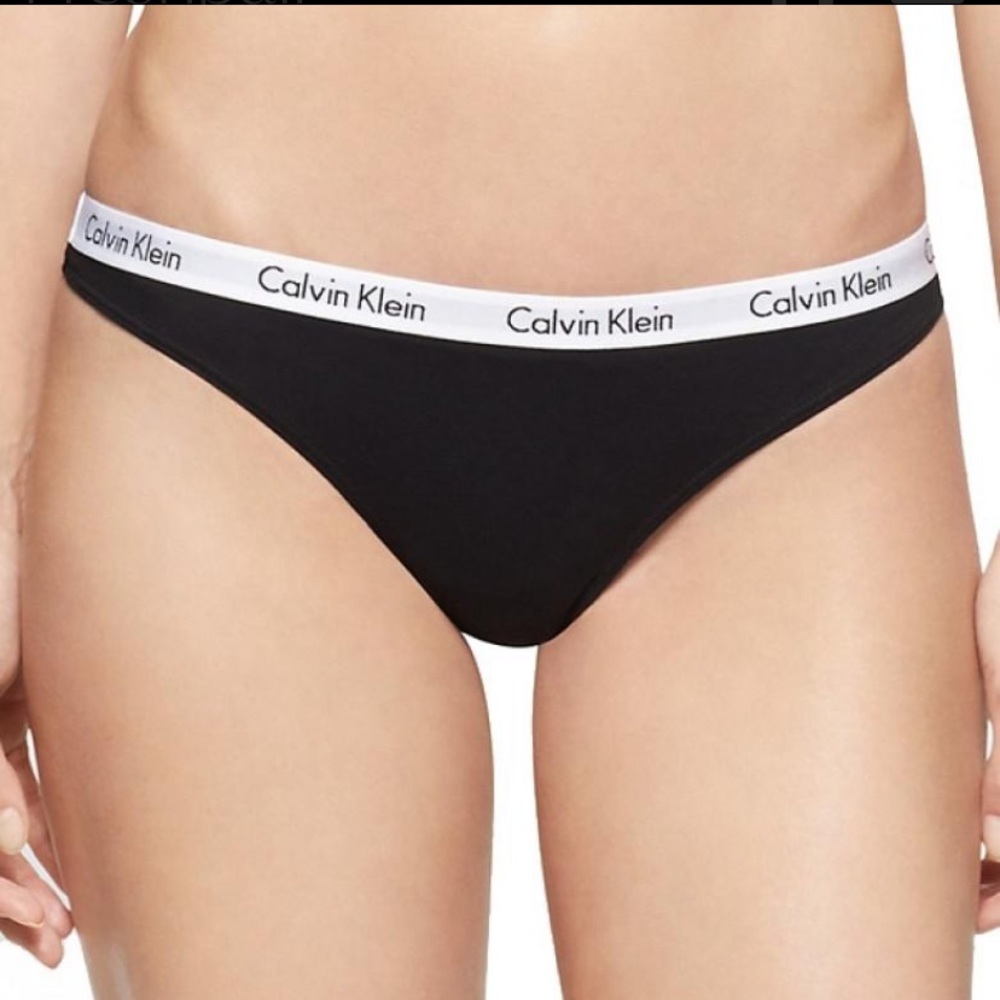 Calvin Klein 2 pack (black and gray) thong panties